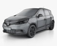 Renault Scenic MPV 2016 3d model wire render