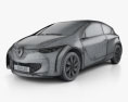 Renault Eolab 2015 3d model wire render
