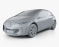 Renault Eolab 2015 3d model clay render