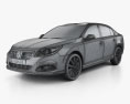 Renault Latitude 2016 3D-Modell wire render