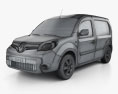 Renault Kangoo Van 2017 3D模型 wire render