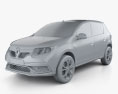 Renault Sandero RS 2018 3D模型 clay render
