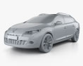 Renault Megane Estate 2014 3d model clay render
