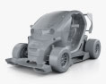 Renault Twizy Z.E. R.S. F1 2014 3d model clay render