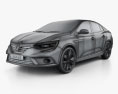 Renault Megane sedan 2020 3d model wire render