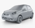 Renault Pulse 2017 3d model clay render
