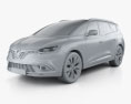 Renault Grand Scenic Dynamique S Nav 2020 3d model clay render