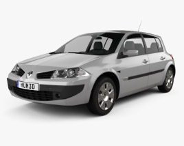Renault Megane 5 portes hatchback 2006 Modèle 3D