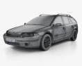 Renault Laguna estate 2004 3D模型 wire render