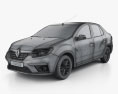 Renault Symbol 2015 3d model wire render