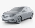 Renault Symbol 2015 3d model clay render