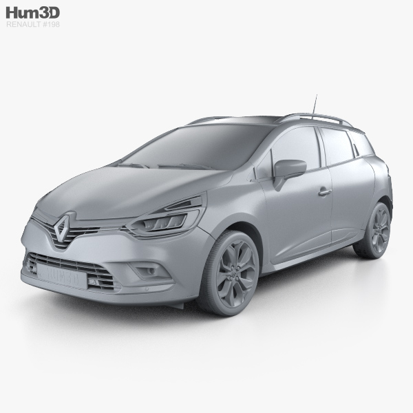Renault Clio Signature Nav Estate 2016 3D model Vehicles