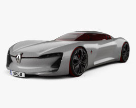 Renault Trezor avec Intérieur 2016 Modèle 3D