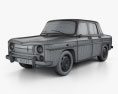 Renault 8 1962 3D-Modell wire render
