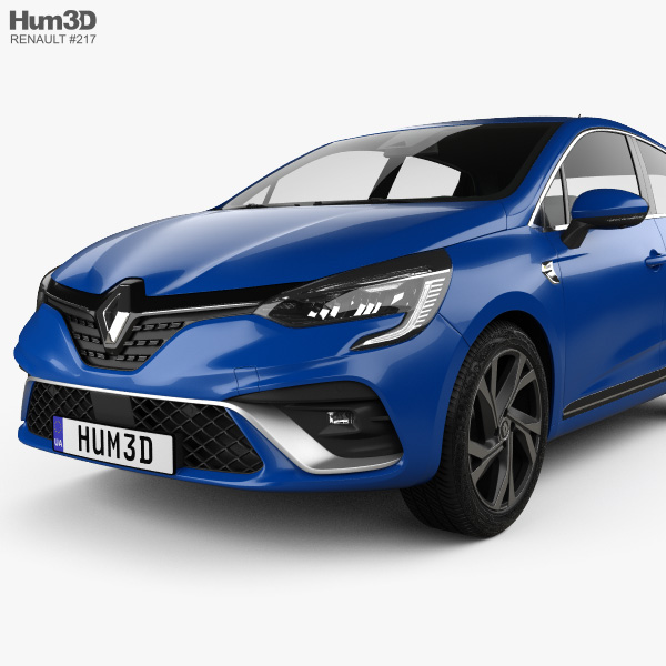 Grootste tong Th Renault Clio RS-Line hatchback 2022 3D model - Vehicles on Hum3D