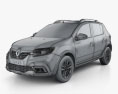 Renault Sandero Stepway Latam-spec 2022 3D模型 wire render