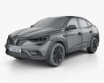 Renault Arkana 2022 3d model wire render