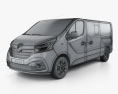 Renault Trafic Passenger Van LWB 2022 3d model wire render