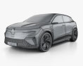 Renault Megane eVision 2022 3d model wire render