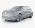 Renault Megane eVision 2022 3d model clay render
