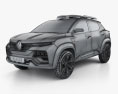 Renault Kiger 2021 3D模型 wire render