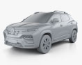 Renault Kiger 2022 3d model clay render