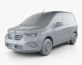 Renault Kangoo Van 2022 3D-Modell clay render