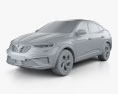 Renault Arkana RS-Line 2022 3D-Modell clay render