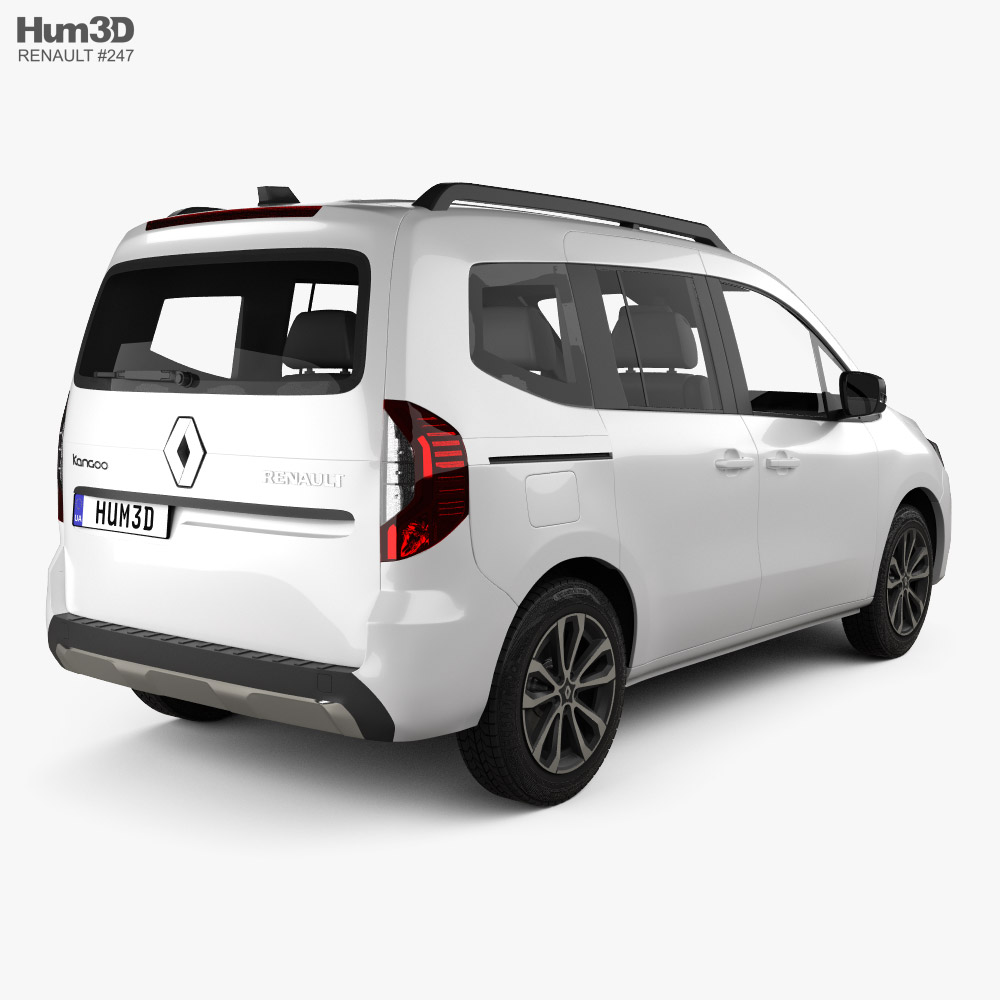 Renault Kangoo 2022 3d model back view