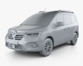 Renault Kangoo 2022 3D 모델  clay render