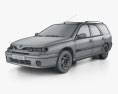 Renault Laguna estate 1998 3d model wire render