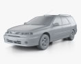 Renault Laguna estate 1998 3d model clay render