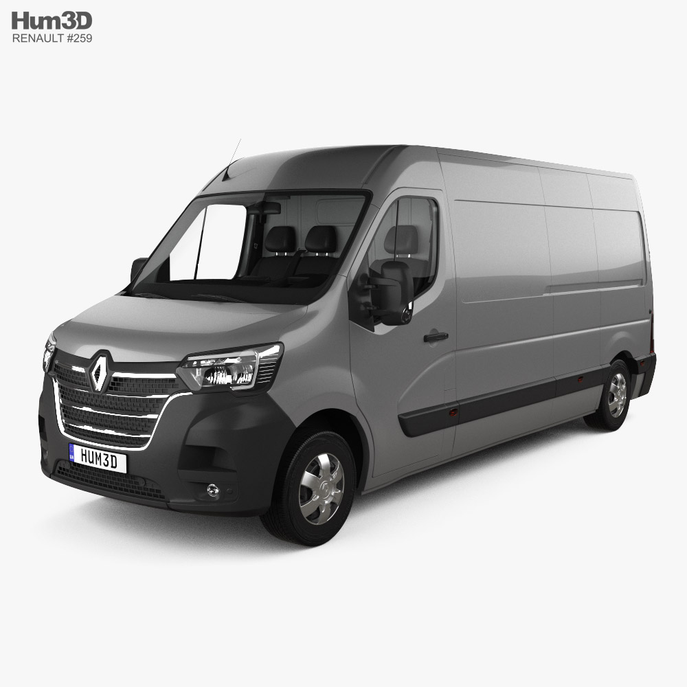 Renault Master Panel Van L3H2 з детальним інтер'єром 2019 3D модель