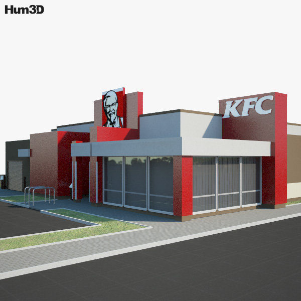 KFC 음식점 02 3D 모델 