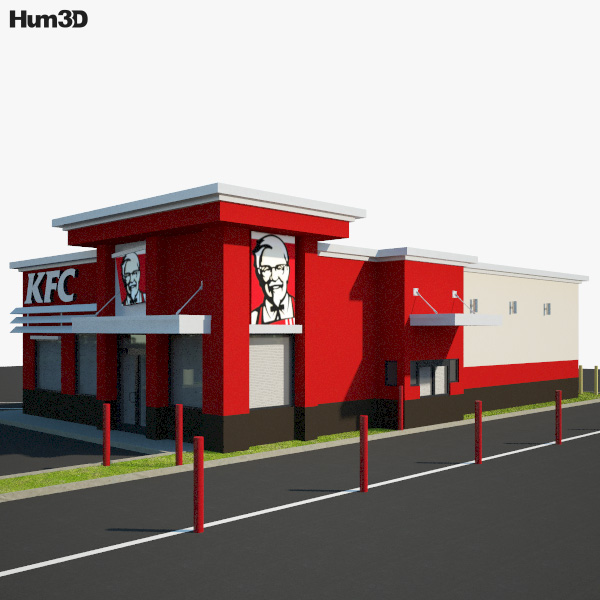 KFC Restaurante 03 Modelo 3D