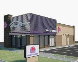 Taco Bell Restaurante 03 Modelo 3d