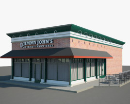 Jimmy John's 음식점 01 3D 모델 