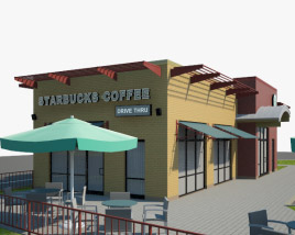 Starbucks Restaurant 02 3D model