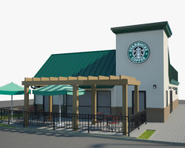 Starbucks レストラン 03 3Dモデル