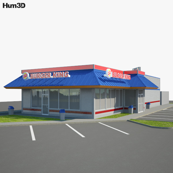 Burger King Restaurant 02 3D-Modell