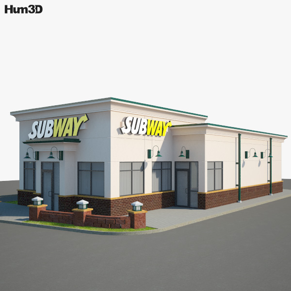 Subway Restaurant 01 3D-Modell