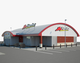 Pizza Hut Ресторан 01 3D модель