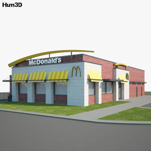 McDonald's Restaurante 02 Modelo 3d