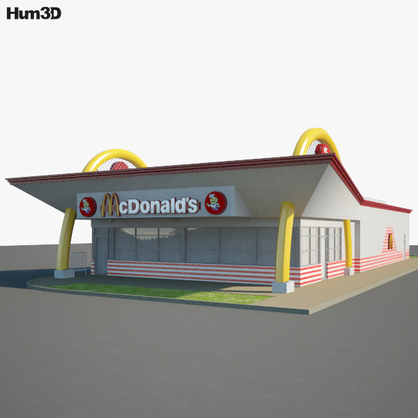 McDonald's 음식점 04 3D 모델 