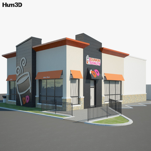 Dunkin' Donuts Restaurant 02 3D model
