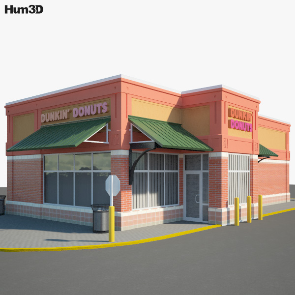 Dunkin' Donuts Restaurante 03 Modelo 3D