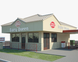 Dairy Queen Restaurante 01 Modelo 3D
