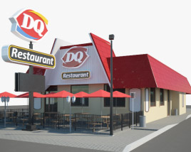 Dairy Queen Restaurant 03 3D-Modell