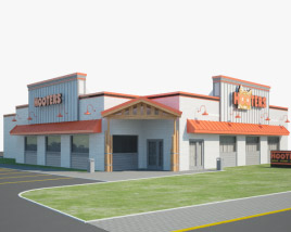 Hooters Restaurant 01 3D model
