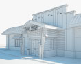 Hooters Restaurant 02 3d model